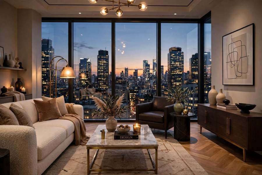 Luxury apartment interior by Nook Properties
